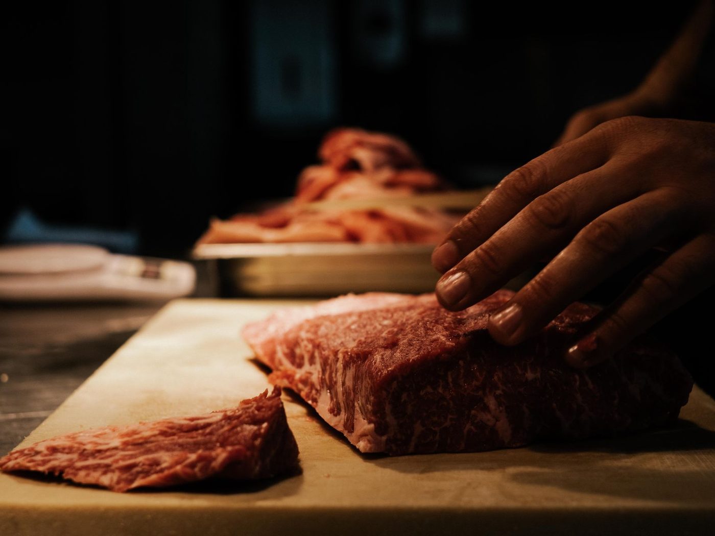 Corte sendo preparado no Castelo das Carnes